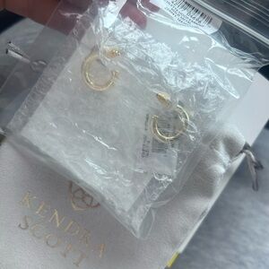 Kendra Scott Gold Textured Hoop Earrings